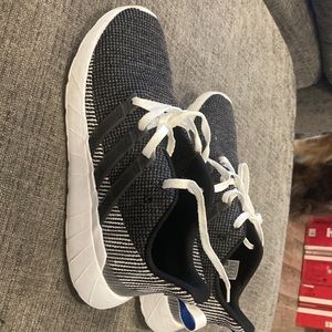 Have been worn twice. Like new. Just too big for me.